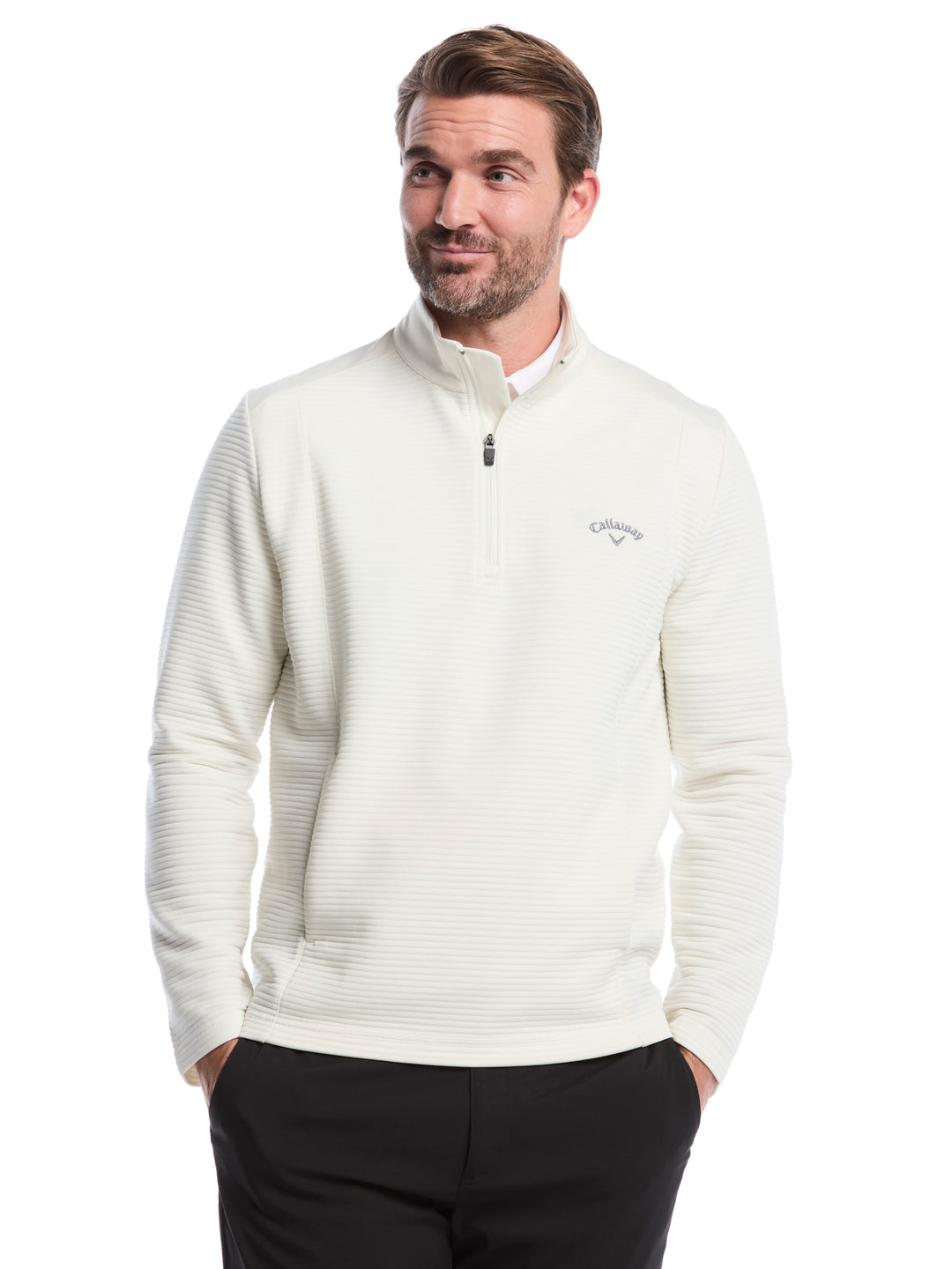 Ottoman Quarter Zip Golf Base Layer (White Onyx) 