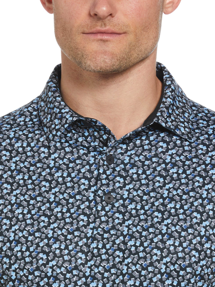 Polaroid Confetti Print Golf Polo (Caviar) 