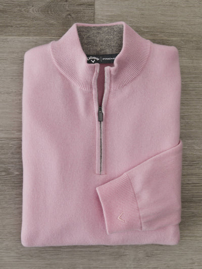 Mens Premium Cashmere 1/4-Zip Golf Sweater-Sweaters-Blackmange-S-Callaway