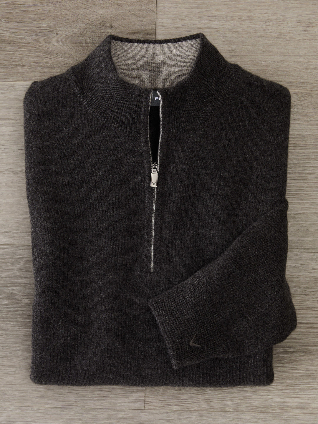 Premium Luxe Cashmere Golf Sweater (Flannel Heather) 