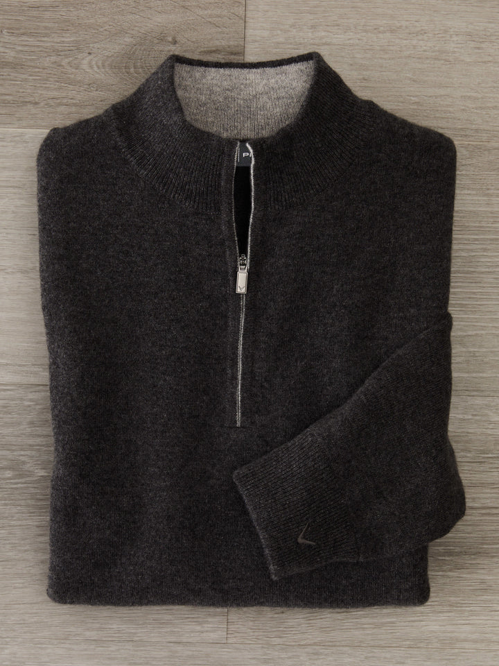 Premium Luxe Cashmere Golf Sweater (Flannel Heather) 