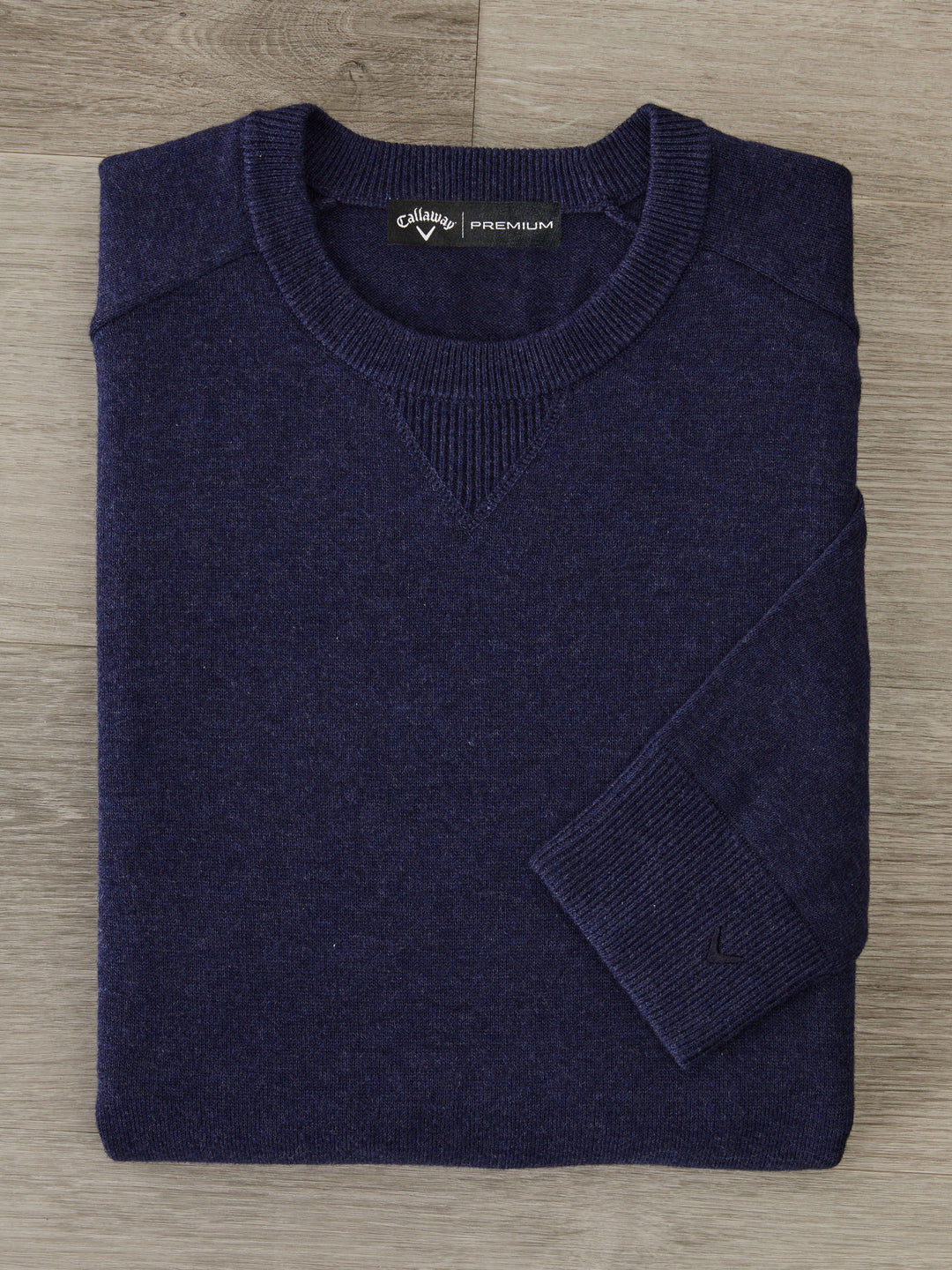 Crew Neck Golf Sweater (Indigo Heather) 