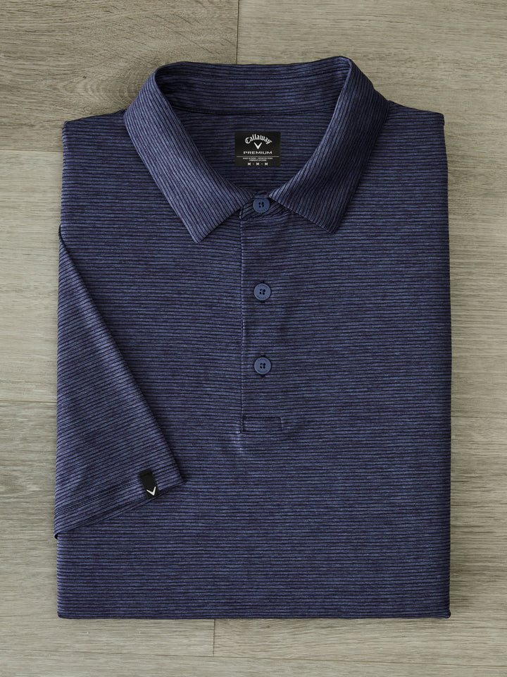 Mens Premium Fine Line Soft Touch Golf Polo-Polos-Peacoat Heather-S-Callaway