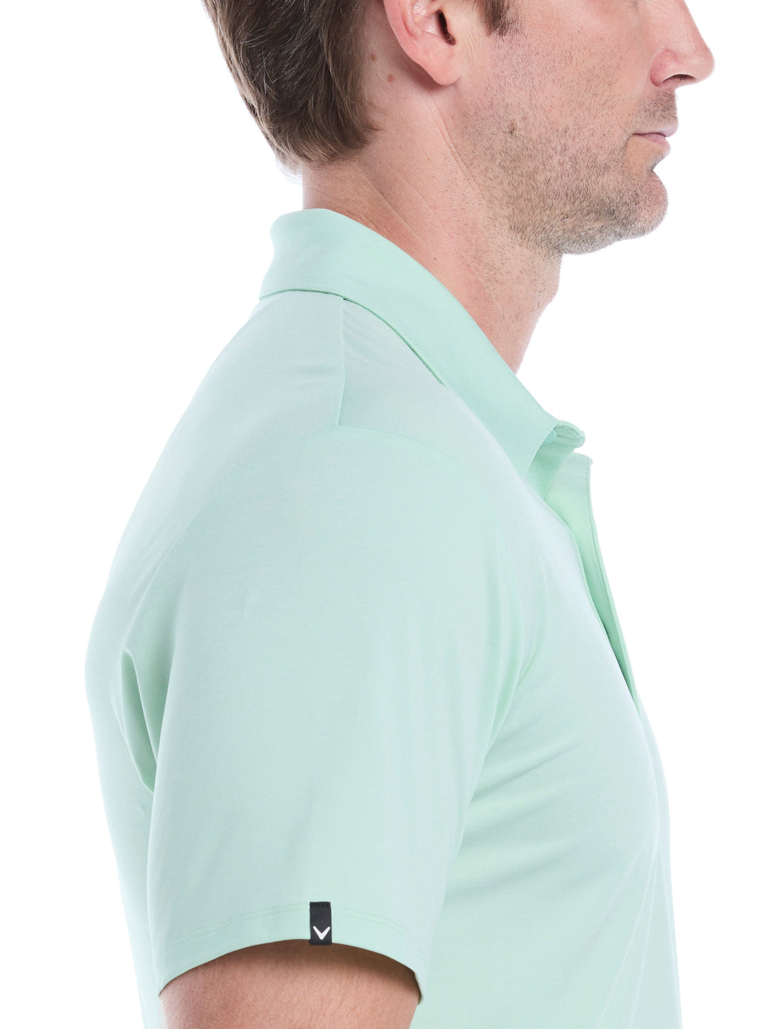 Premium Two-Tone Golf Polo (Birds Egg Green Htr) 