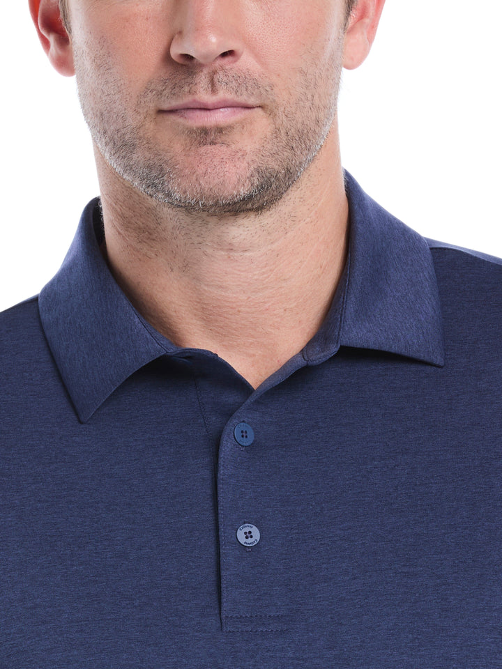 Premium Two-Tone Golf Polo (Peacoat Heather) 