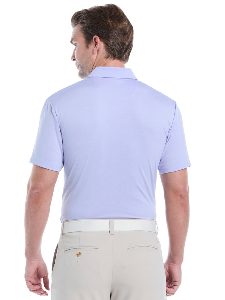 Premium Two-Tone Golf Polo (Spring Lavender Htr) 