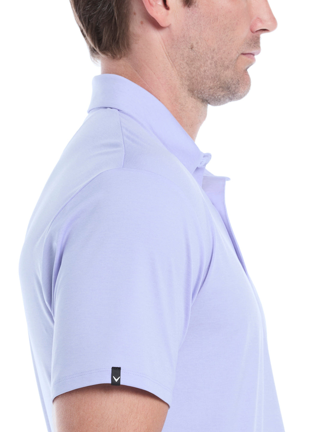Premium Two-Tone Golf Polo (Spring Lavender Htr) 