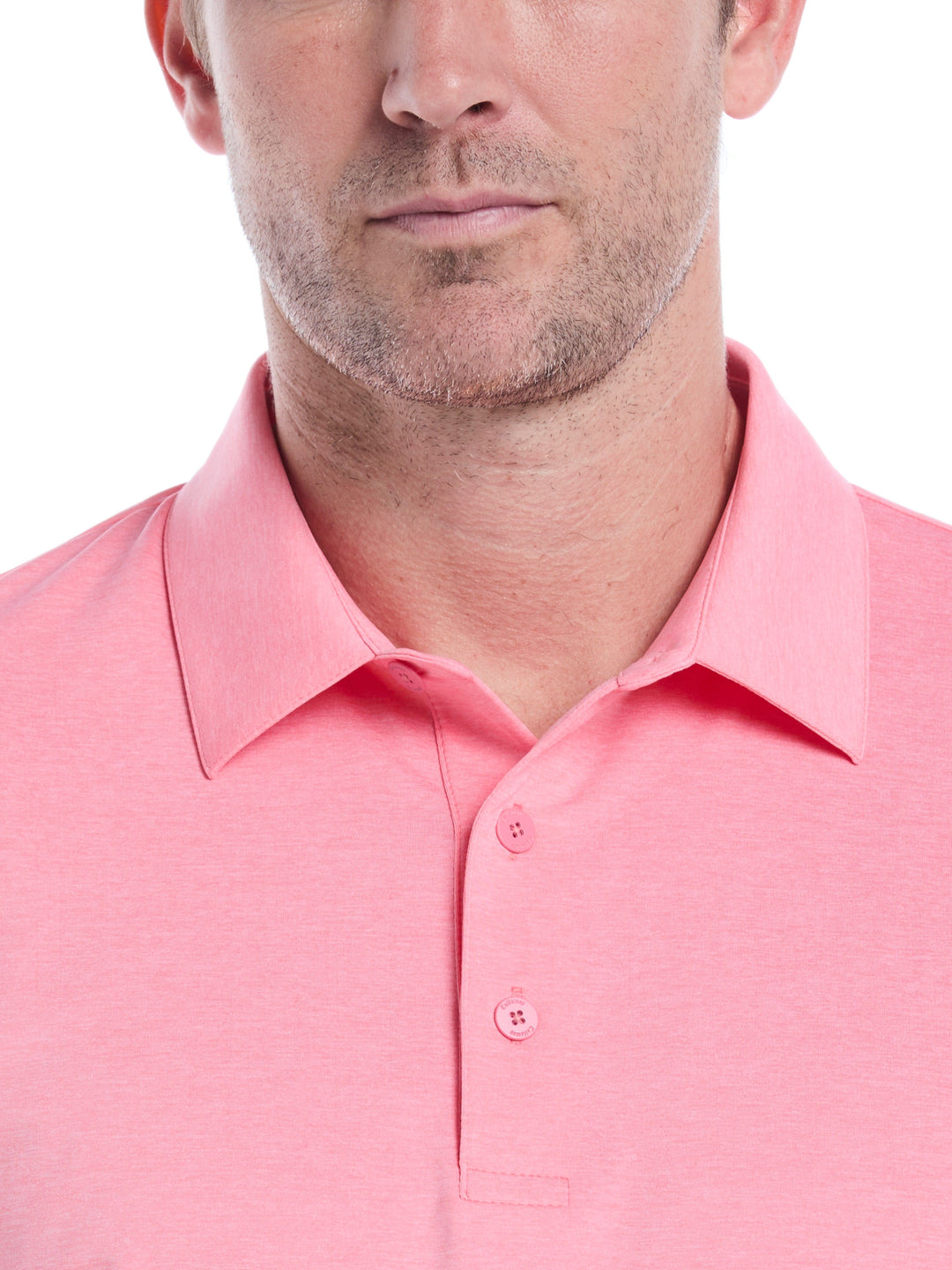 Premium Two-Tone Golf Polo (Strawberry Pink Htr) 