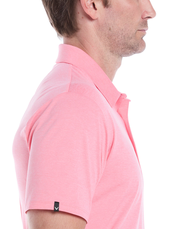 Premium Two-Tone Golf Polo (Strawberry Pink Htr) 