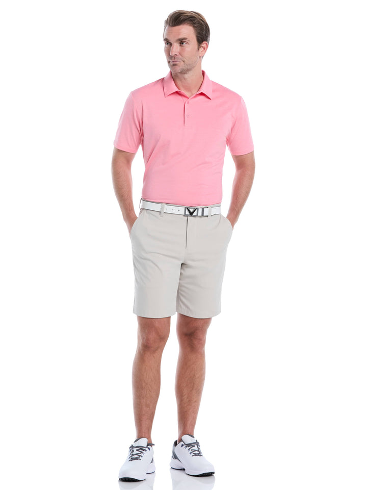 Premium Two-Tone Golf Polo (Strawberry Pink Htr) 