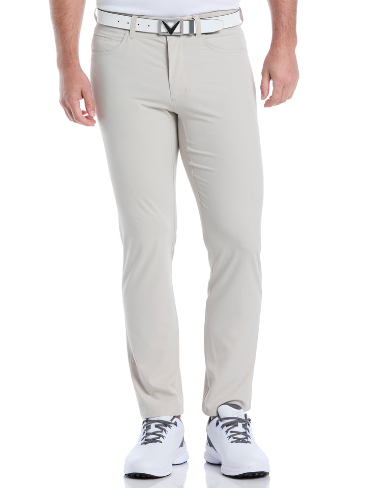 Premium Flat Front Tapered Fit Five Pocket Pant (Silver Lining) 