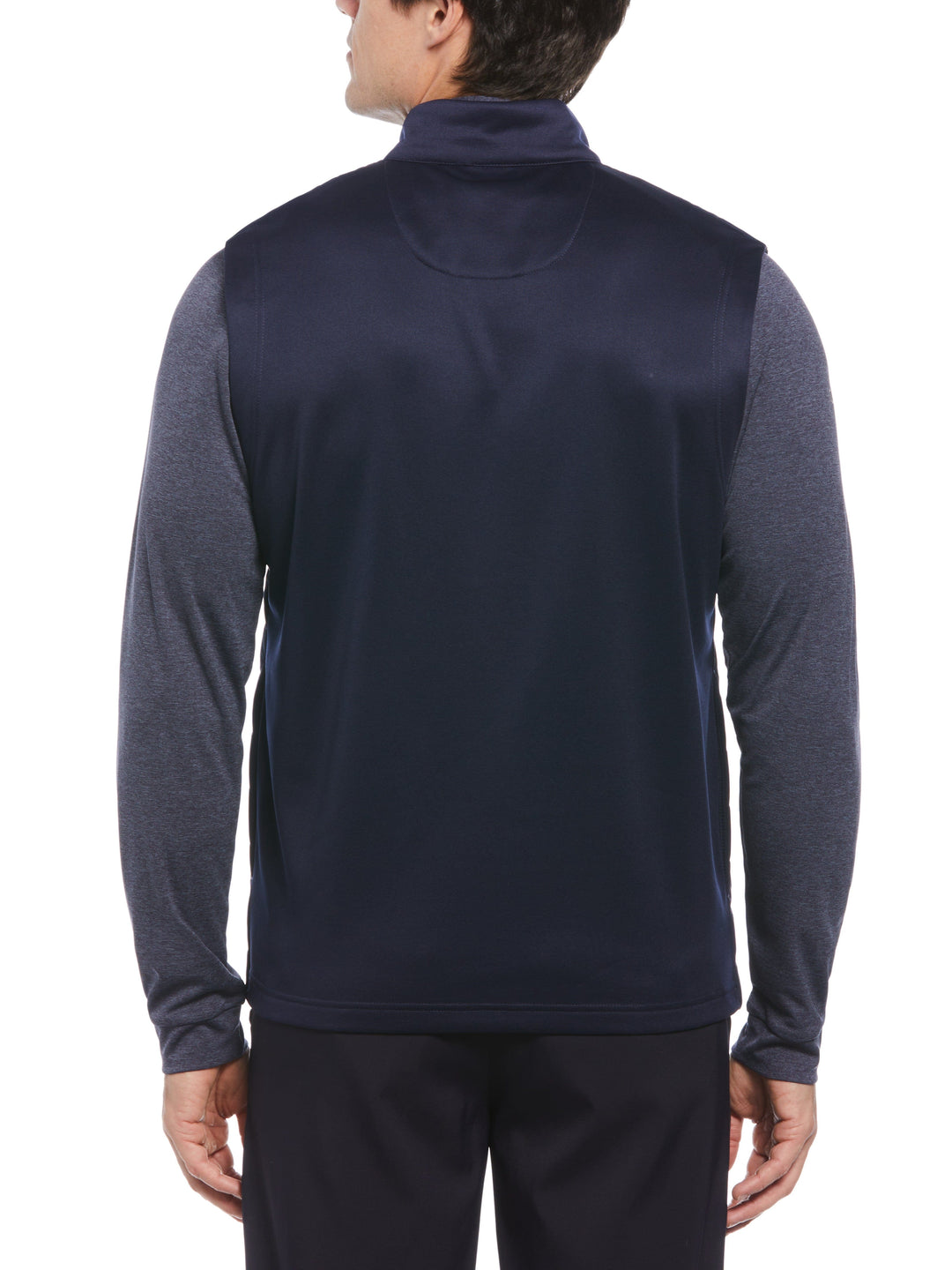 Quilted Full Zip Puffer Golf Vest (Peacoat) 