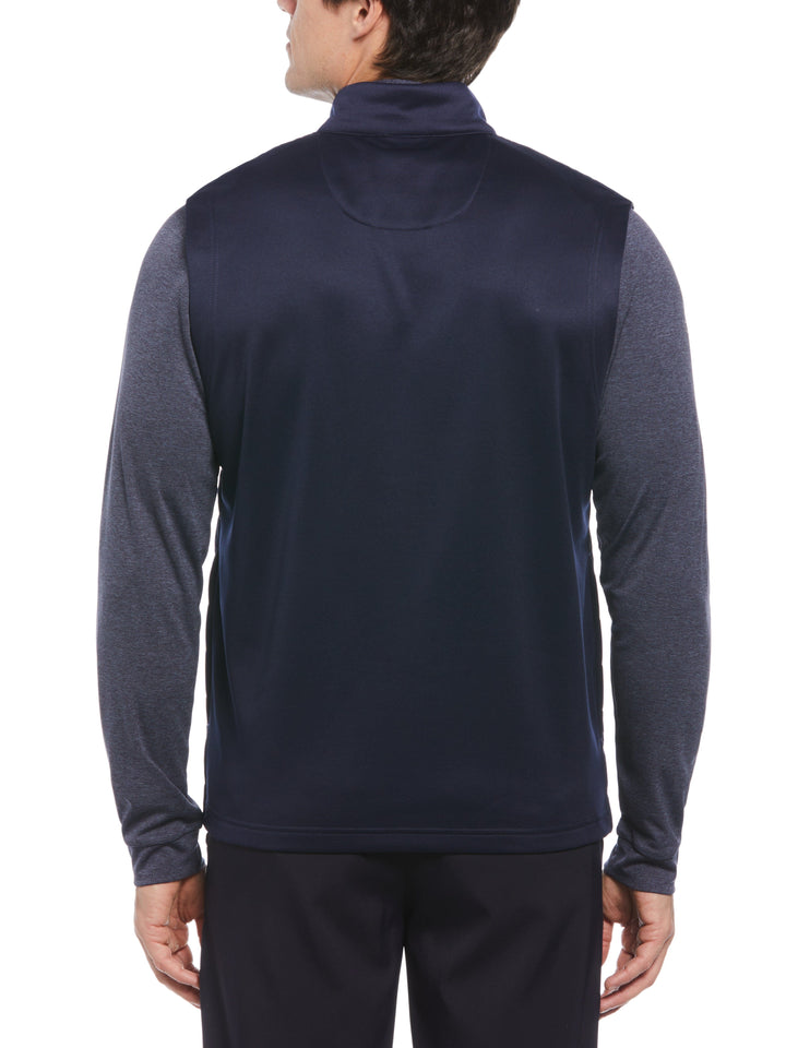 Quilted Full Zip Puffer Golf Vest (Peacoat) 