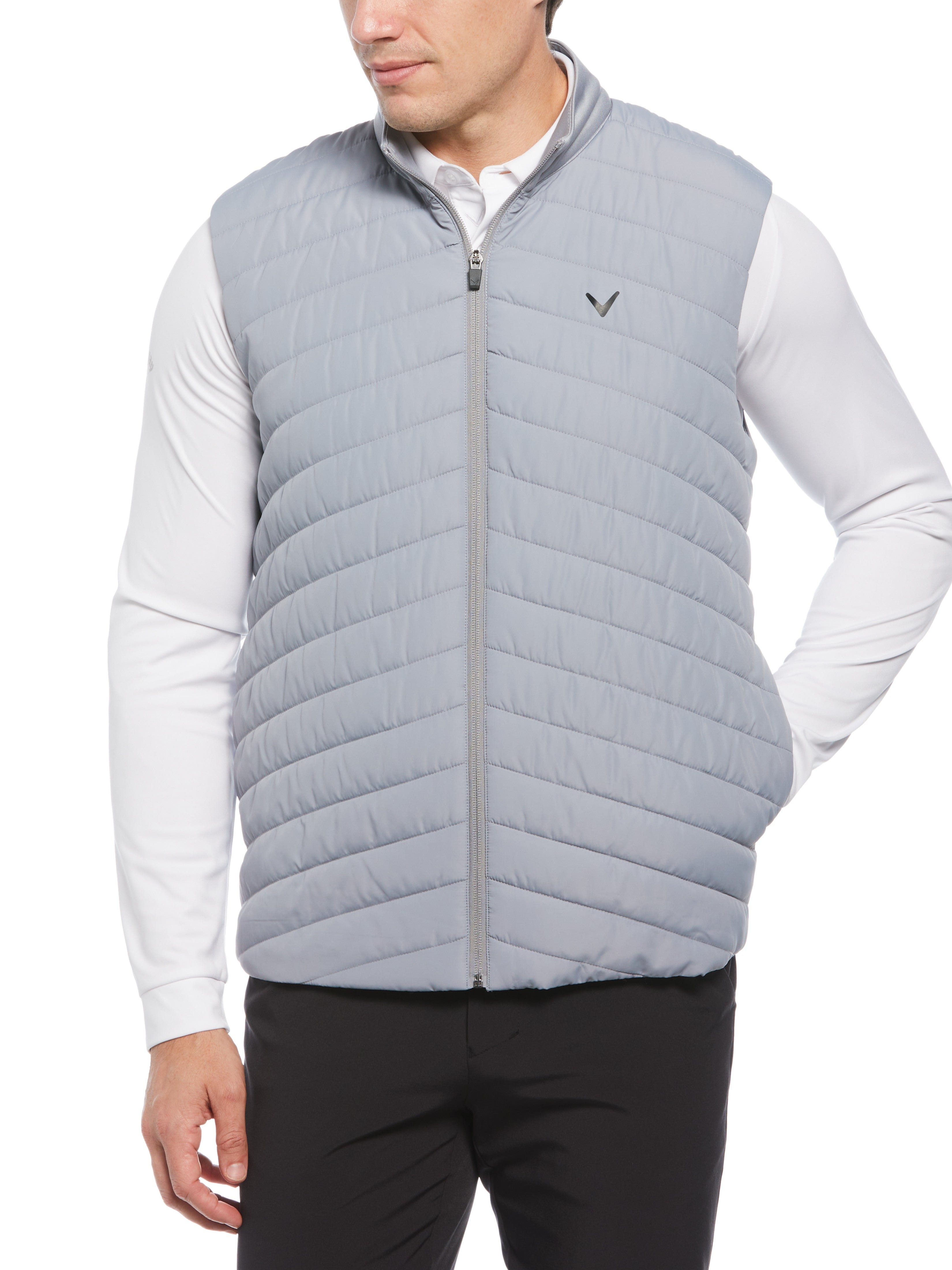 Mens Quilted Full Zip Puffer Golf Vest Callaway Apparel