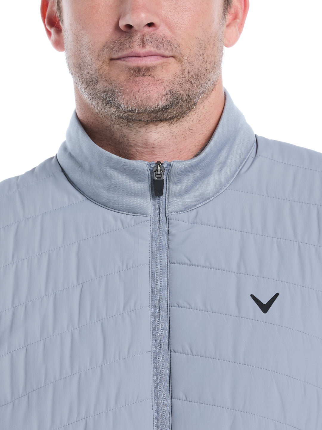 Quilted Puffer Full Zip Golf Vest (Tradewinds) 
