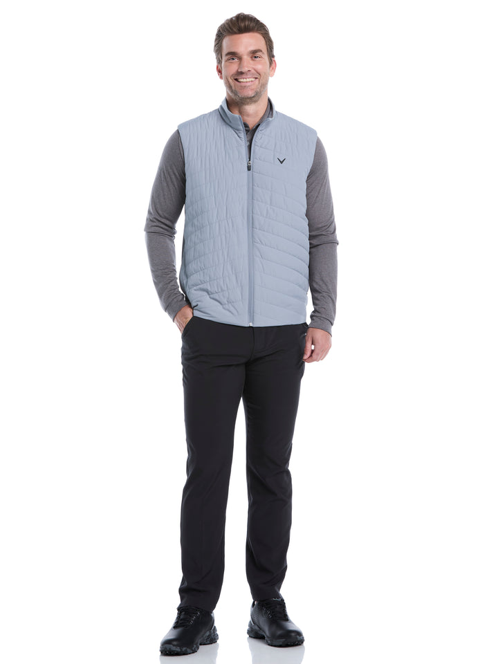 Quilted Puffer Full Zip Golf Vest (Tradewinds) 
