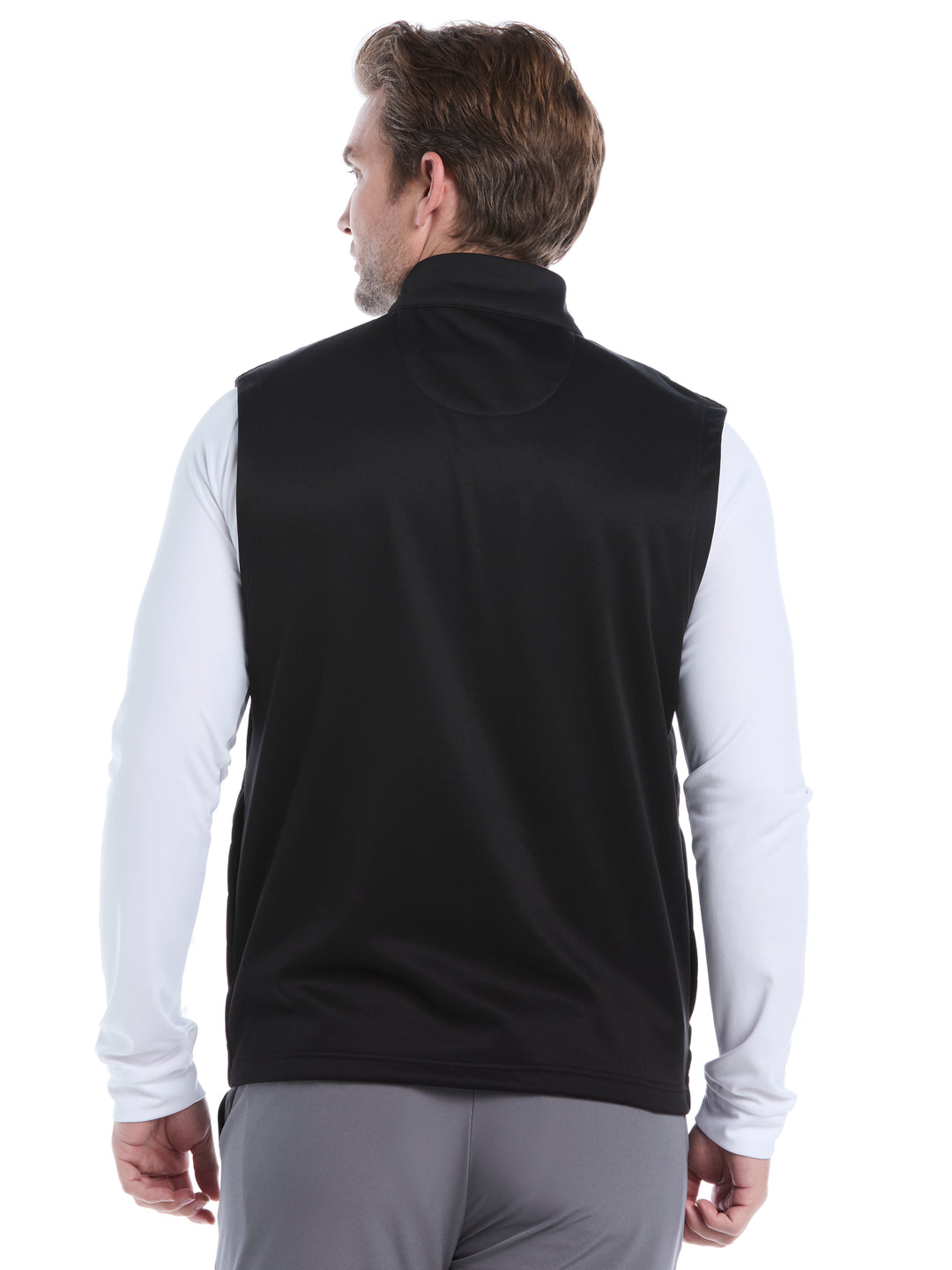 Quilted Puffer Full Zip Golf Vest (Caviar) 