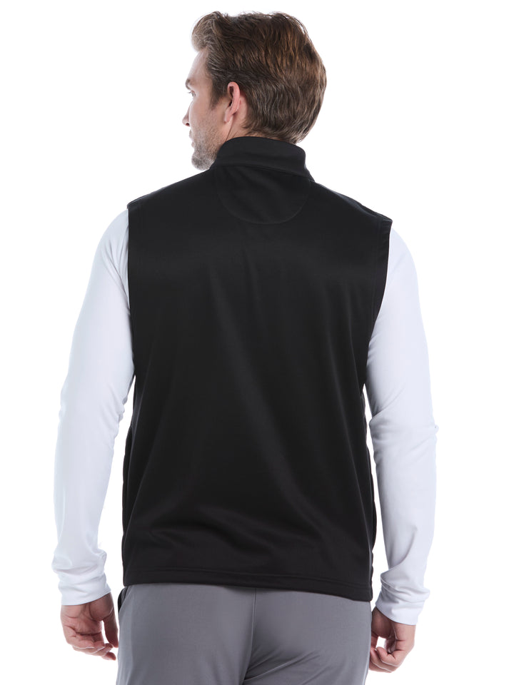 Quilted Puffer Full Zip Golf Vest (Caviar) 