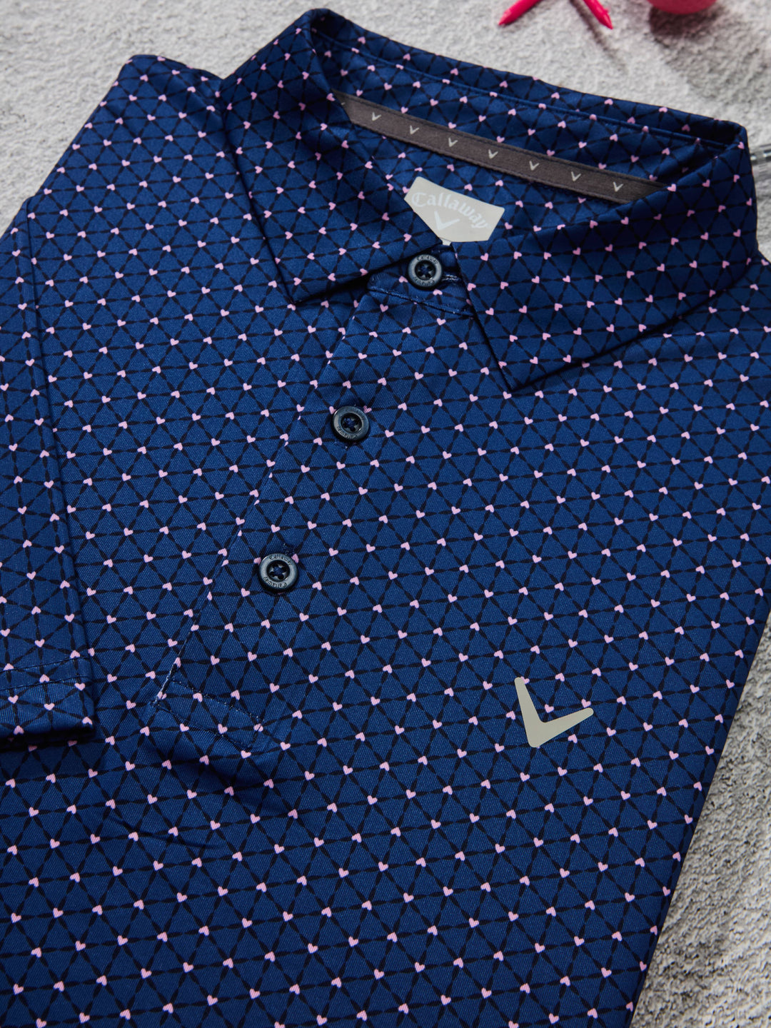 Mens Regimental V-Day Print Polo-Polos-Callaway