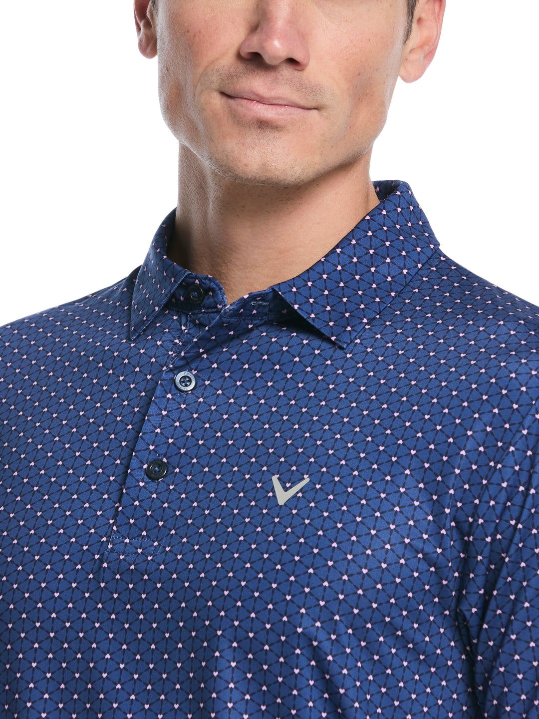 Mens Regimental V-Day Print Polo-Polos-Callaway