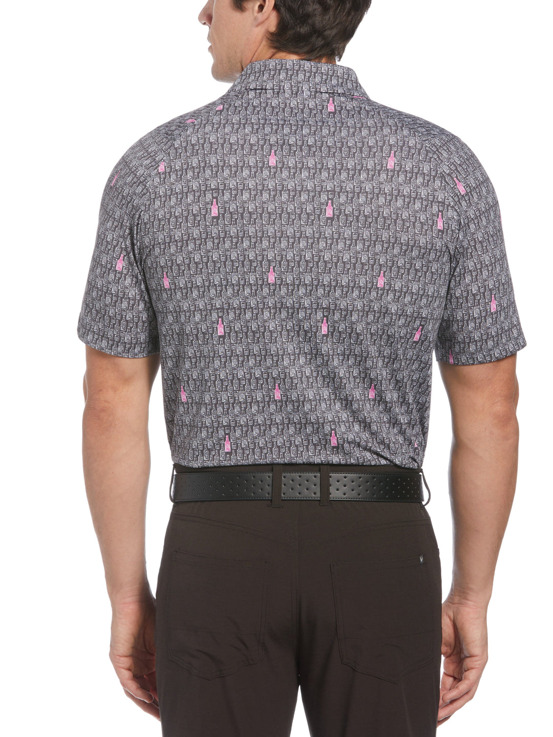 Scotch Novelty Print Golf Polo (Asphalt) 