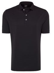 Mens Short Sleeve Ottoman Polo Shirt (Black) 