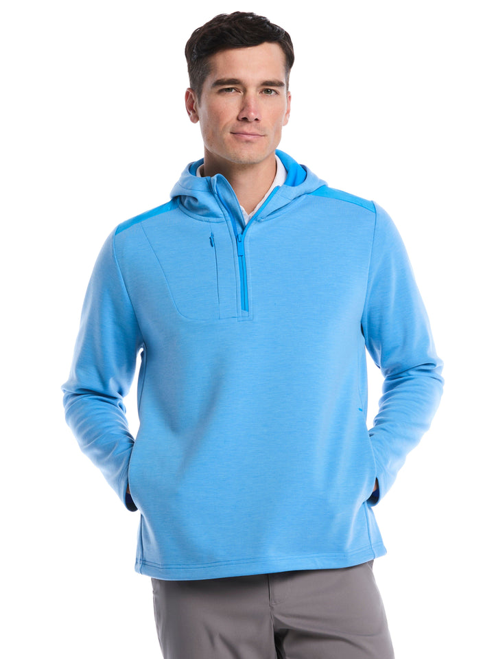 Soft Touch 1/4 Zip Golf Hoodie (Brillant Blue Heather) 