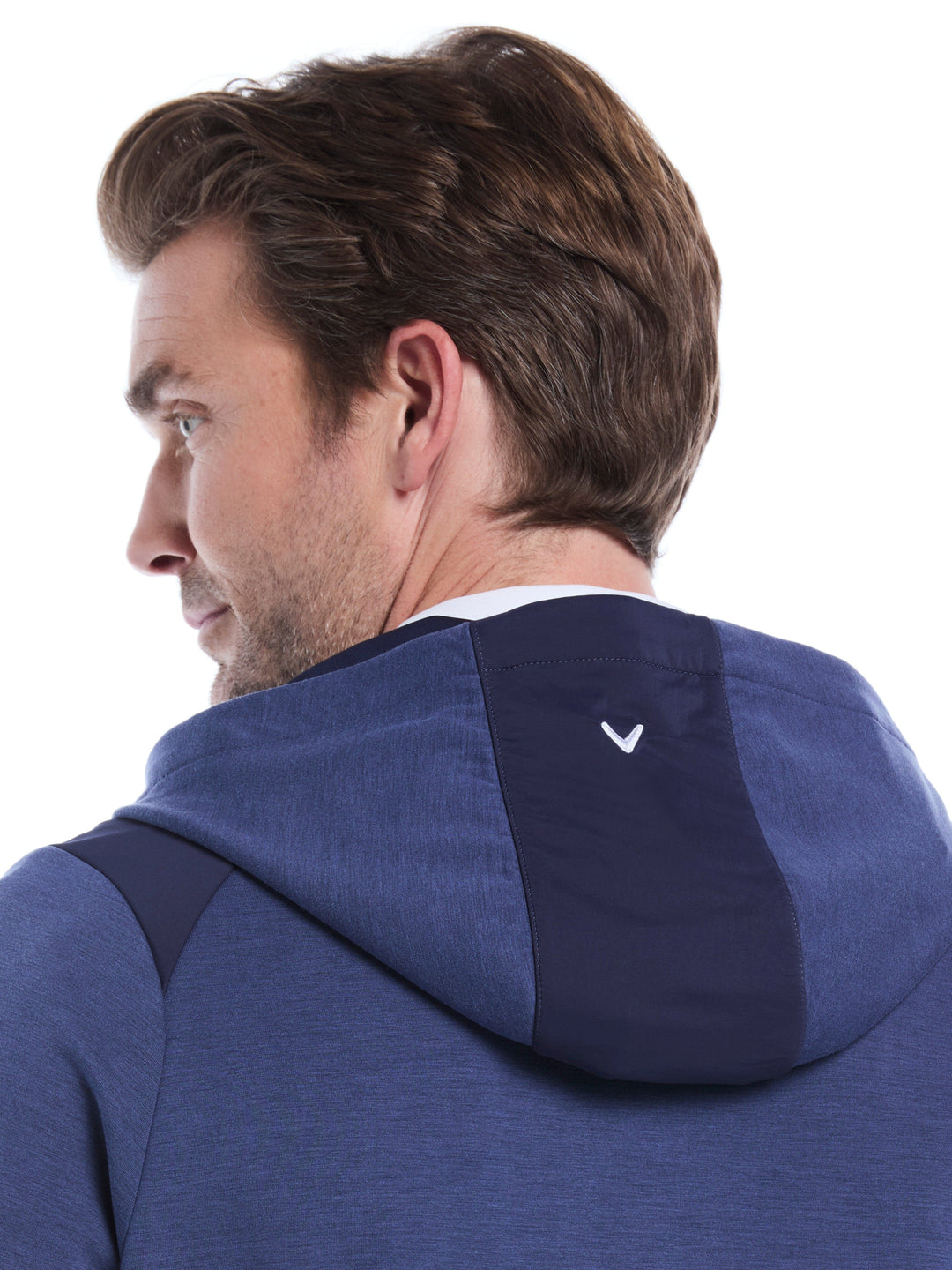 Soft Touch 1/4 Zip Golf Hoodie (Peacoat Heather) 