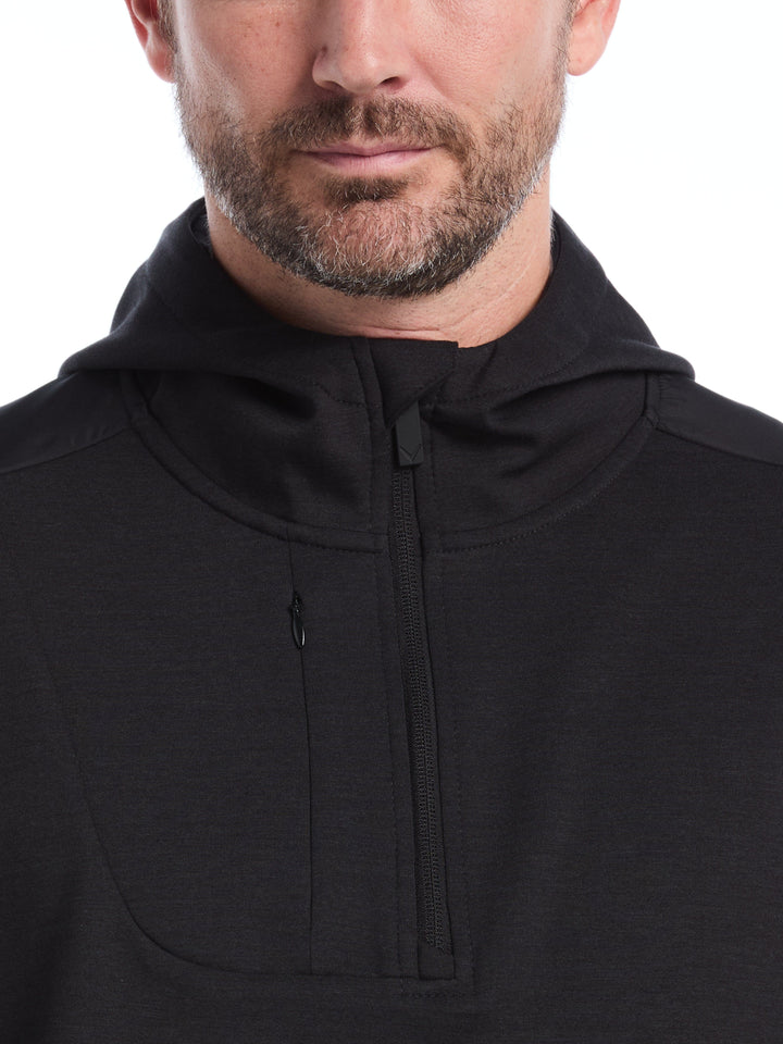 Soft Touch 1/4 Zip Golf Hoodie (Black Heather) 