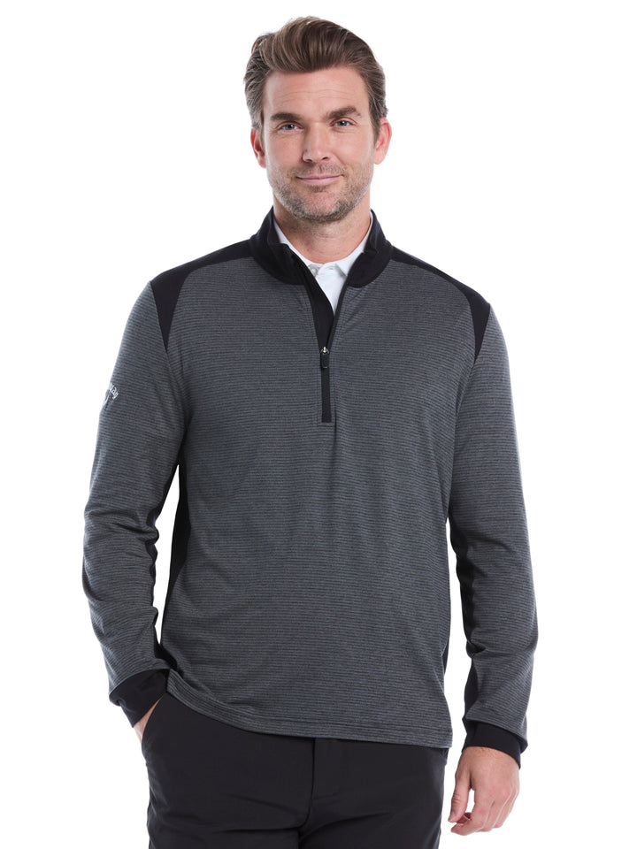 Soft Touch Blocked Golf Base Layer (Black Heather) 