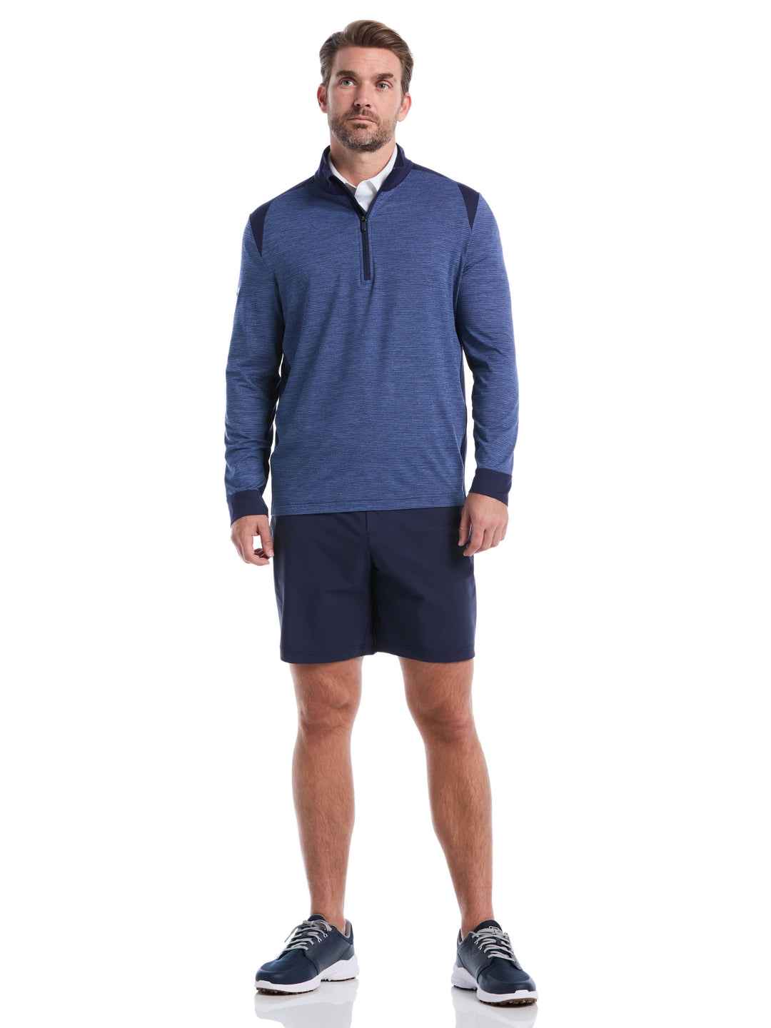 Soft Touch Blocked Golf Base Layer (Peacoat Heather) 