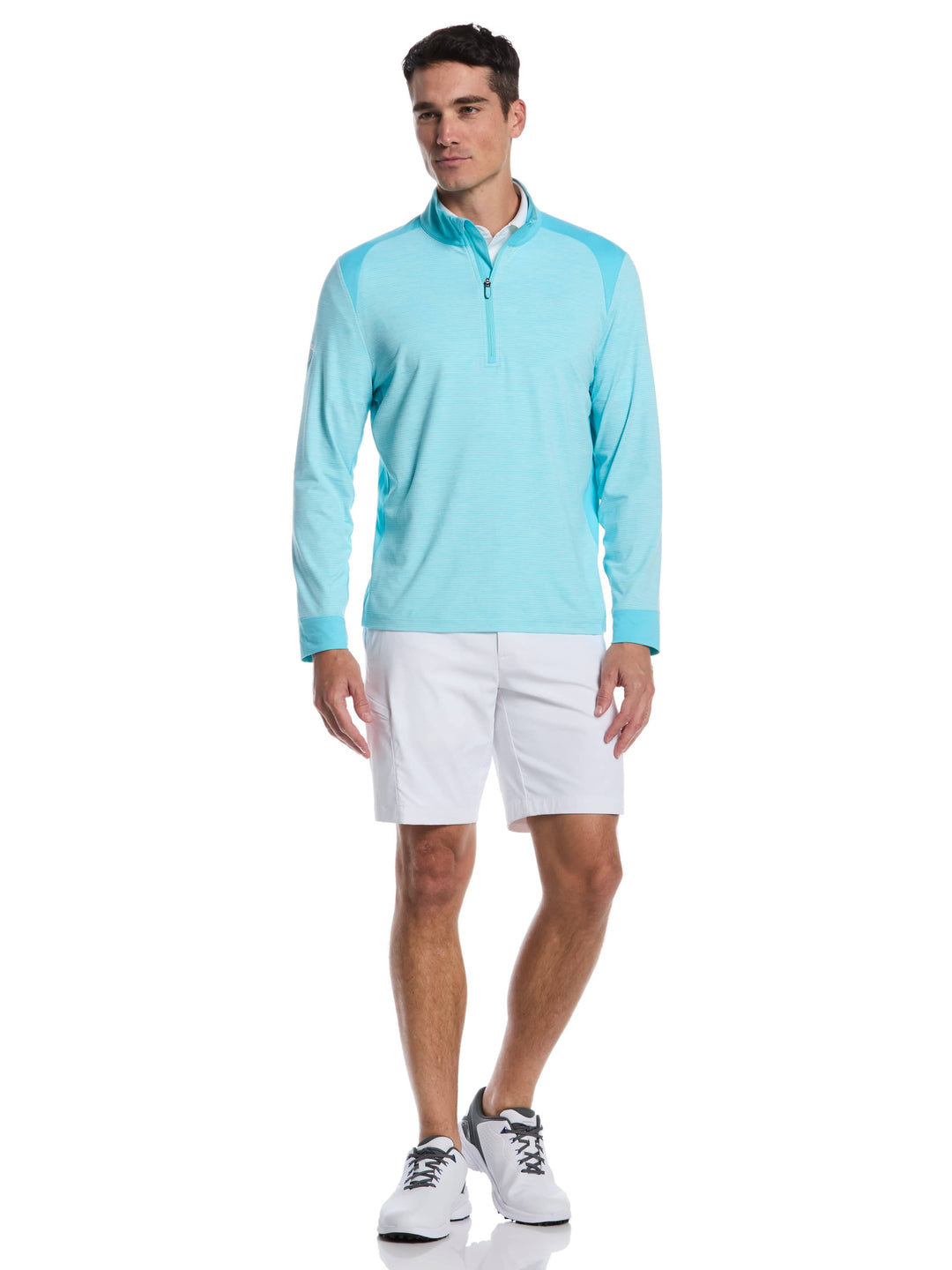 Soft Touch Blocked Golf Base Layer (Blue Curacao Htr) 