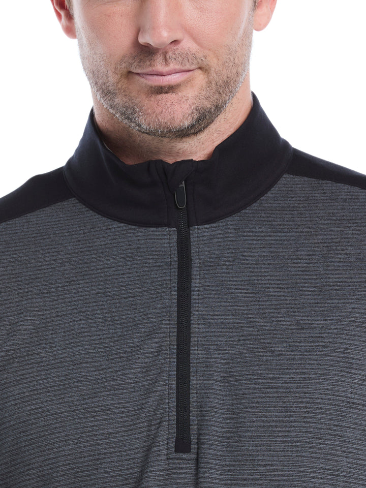 Soft Touch Blocked Golf Base Layer (Black Heather) 