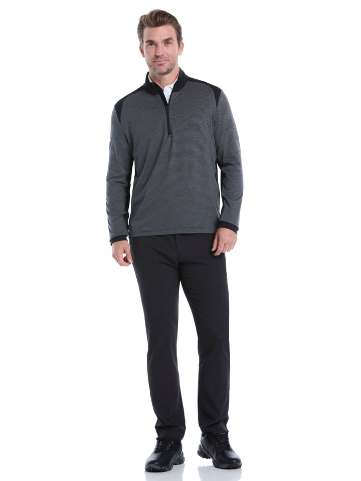 Soft Touch Blocked Golf Base Layer (Black Heather) 