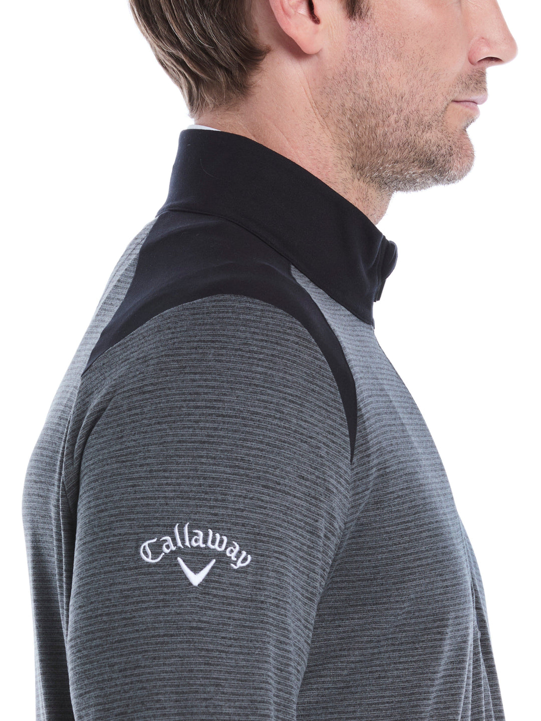 Soft Touch Blocked Golf Base Layer (Black Heather) 
