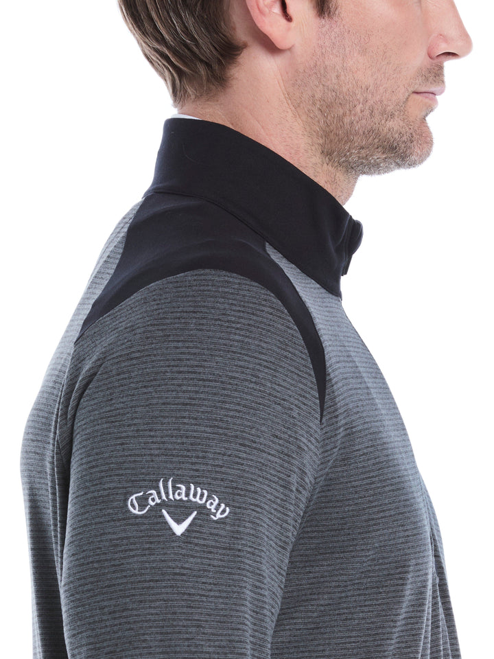 Soft Touch Blocked Golf Base Layer (Black Heather) 