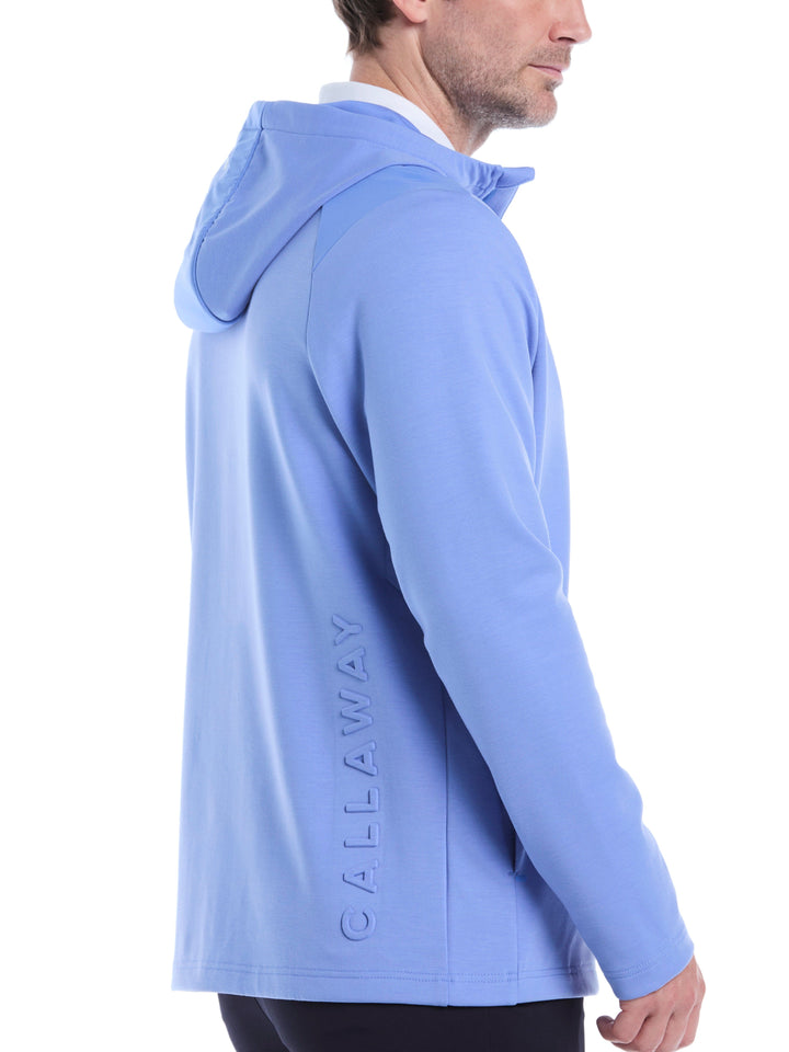 Soft Touch 1/4 Zip Golf Hoodie (Med Ultramarine Htr) 
