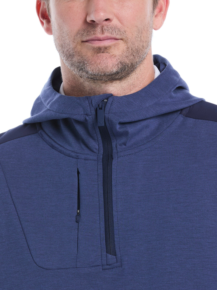 Soft Touch 1/4 Zip Golf Hoodie (Peacoat Heather) 