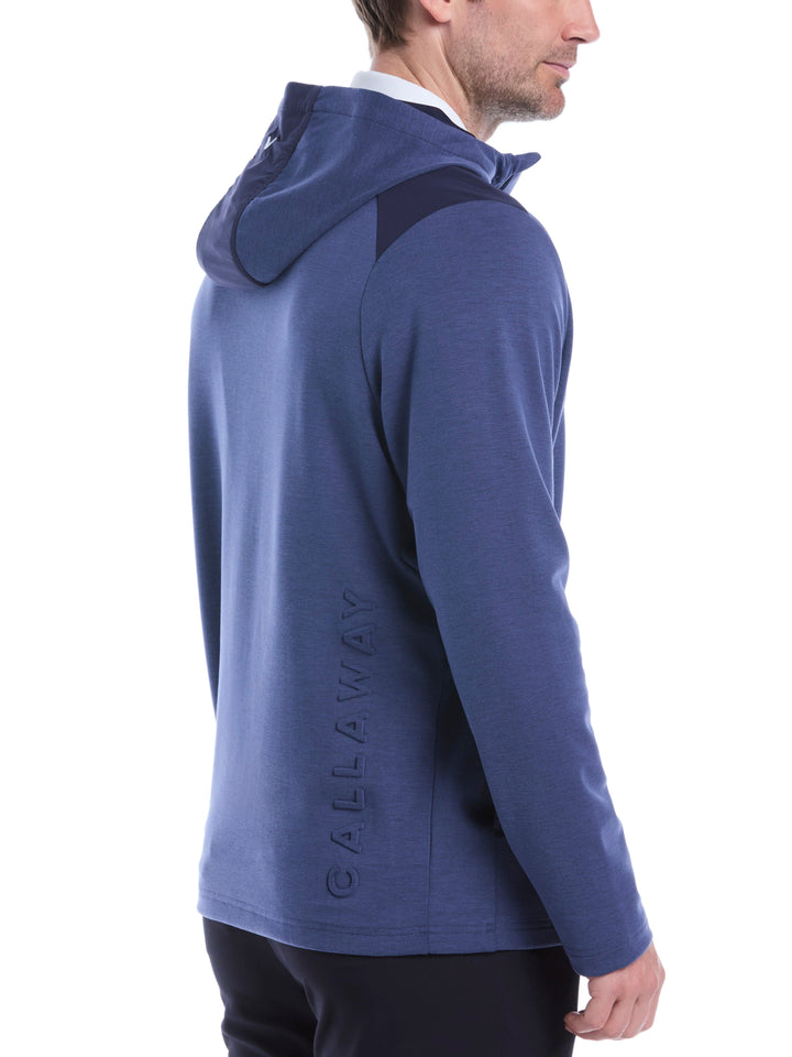 Soft Touch 1/4 Zip Golf Hoodie (Peacoat Heather) 