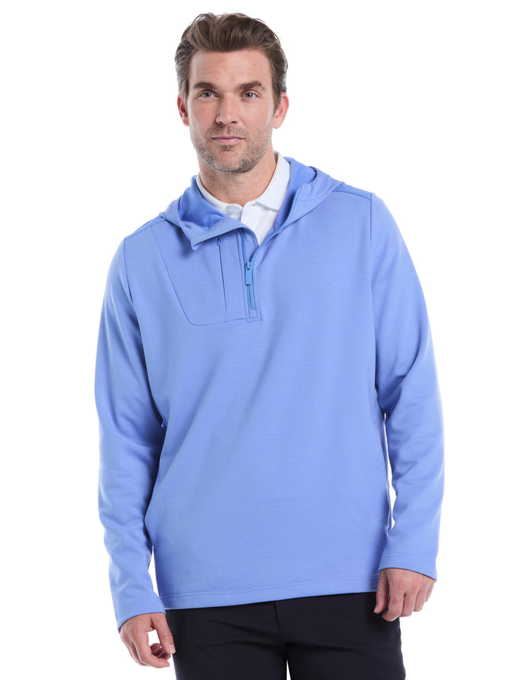 Soft Touch 1/4 Zip Golf Hoodie (Med Ultramarine Htr) 