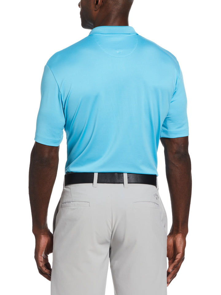 Mens Solid Stretch Polo (Blue Atoll) 