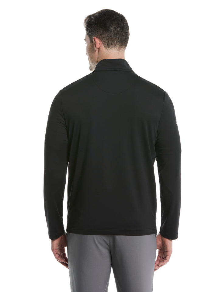 Mens Solid Sun 1/4 Zip Pullover (Caviar) 