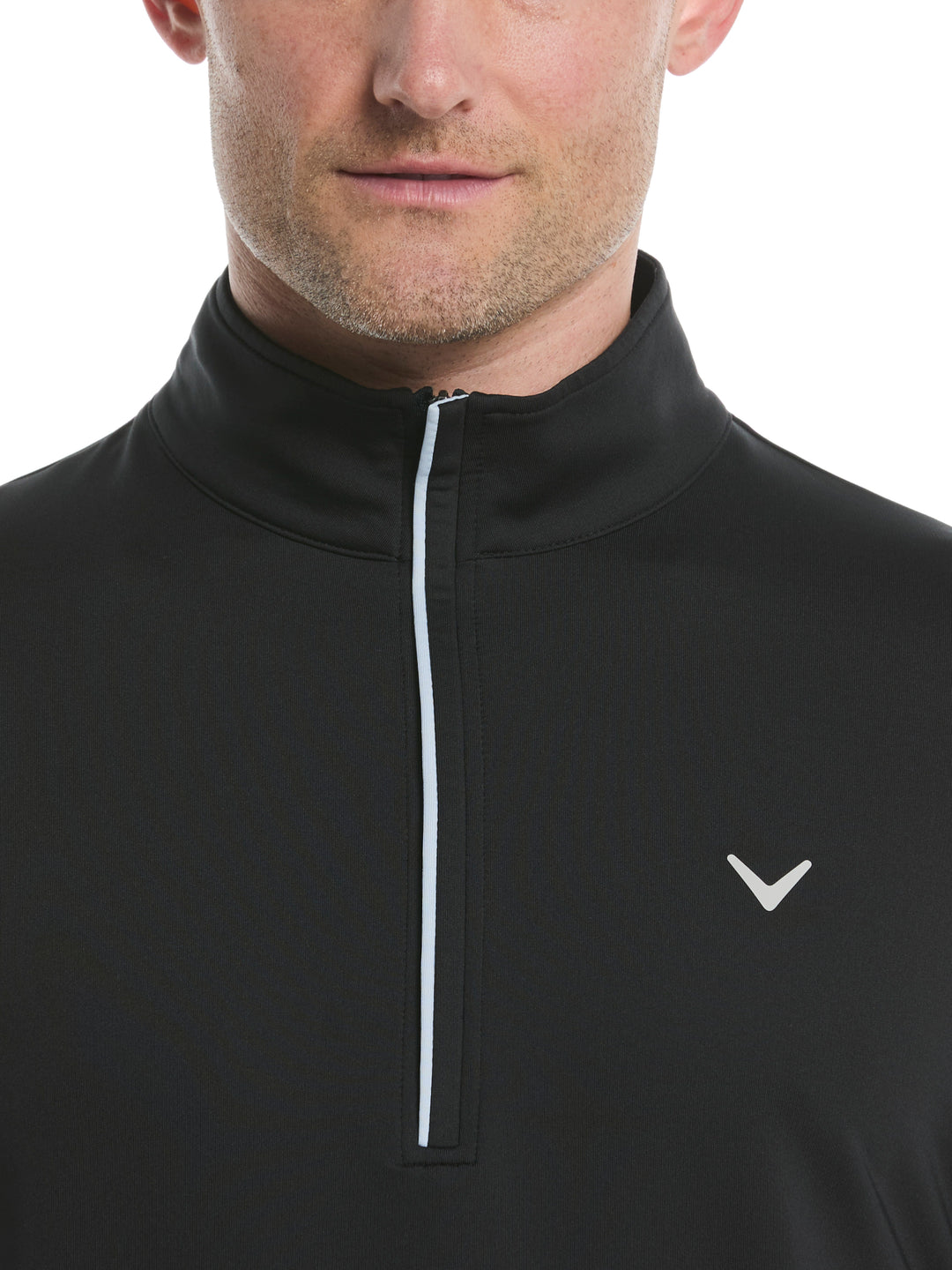 Mens Solid Sun 1/4 Zip Pullover (Caviar) 