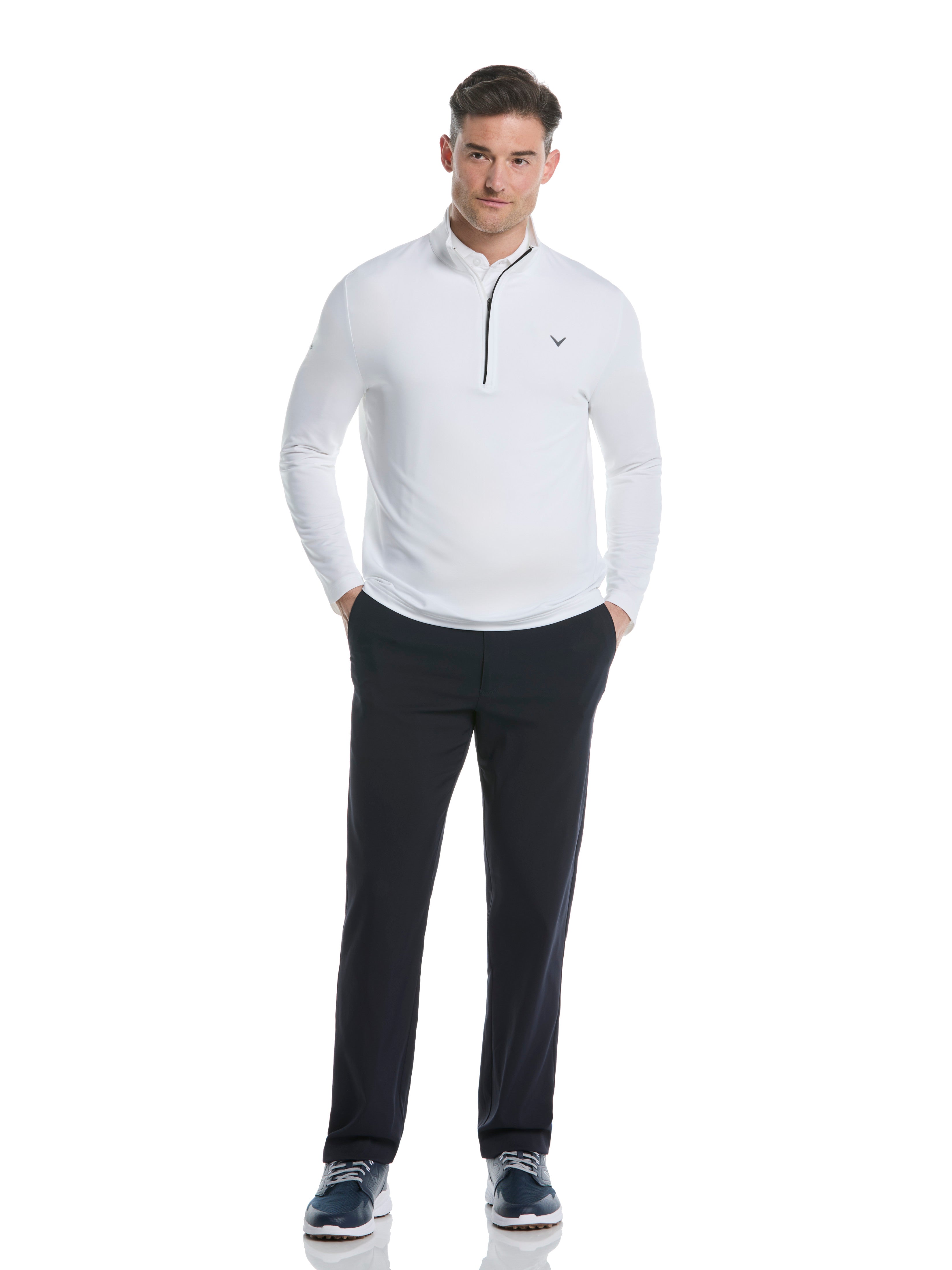 Mens Solid Sun Protection Quarter Zip Golf Pullover – Callaway Apparel