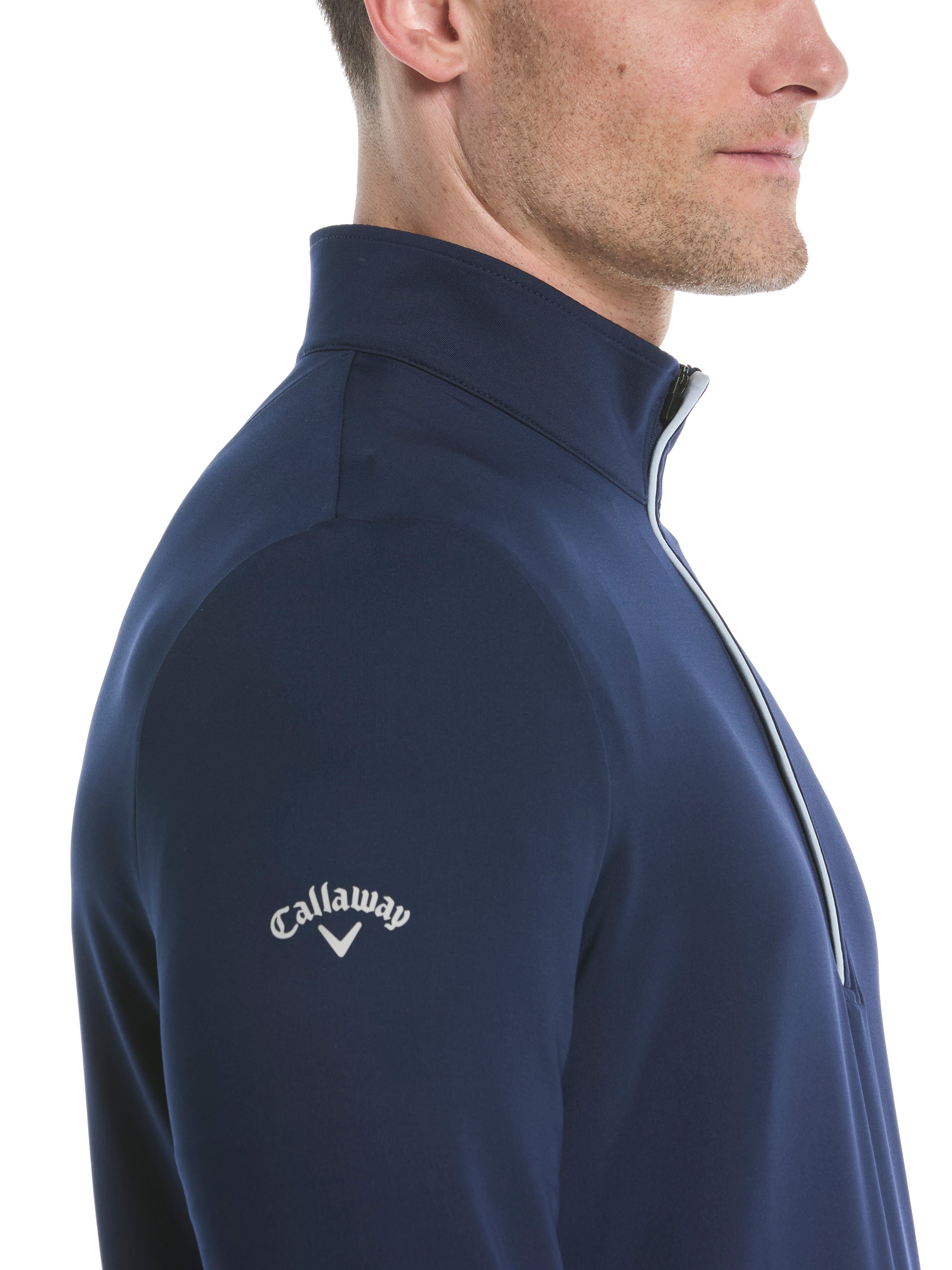 Mens Solid Sun Protection Quarter Zip Golf Pullover – Callaway Apparel