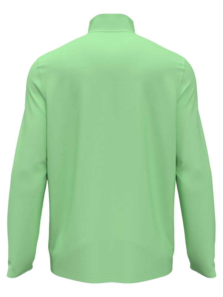 Mens Solid Sun 1/4 Zip Pullover (Green Ash) 