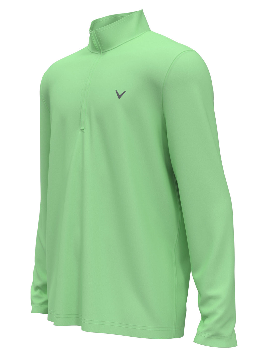 Mens Solid Sun 1/4 Zip Pullover (Green Ash) 