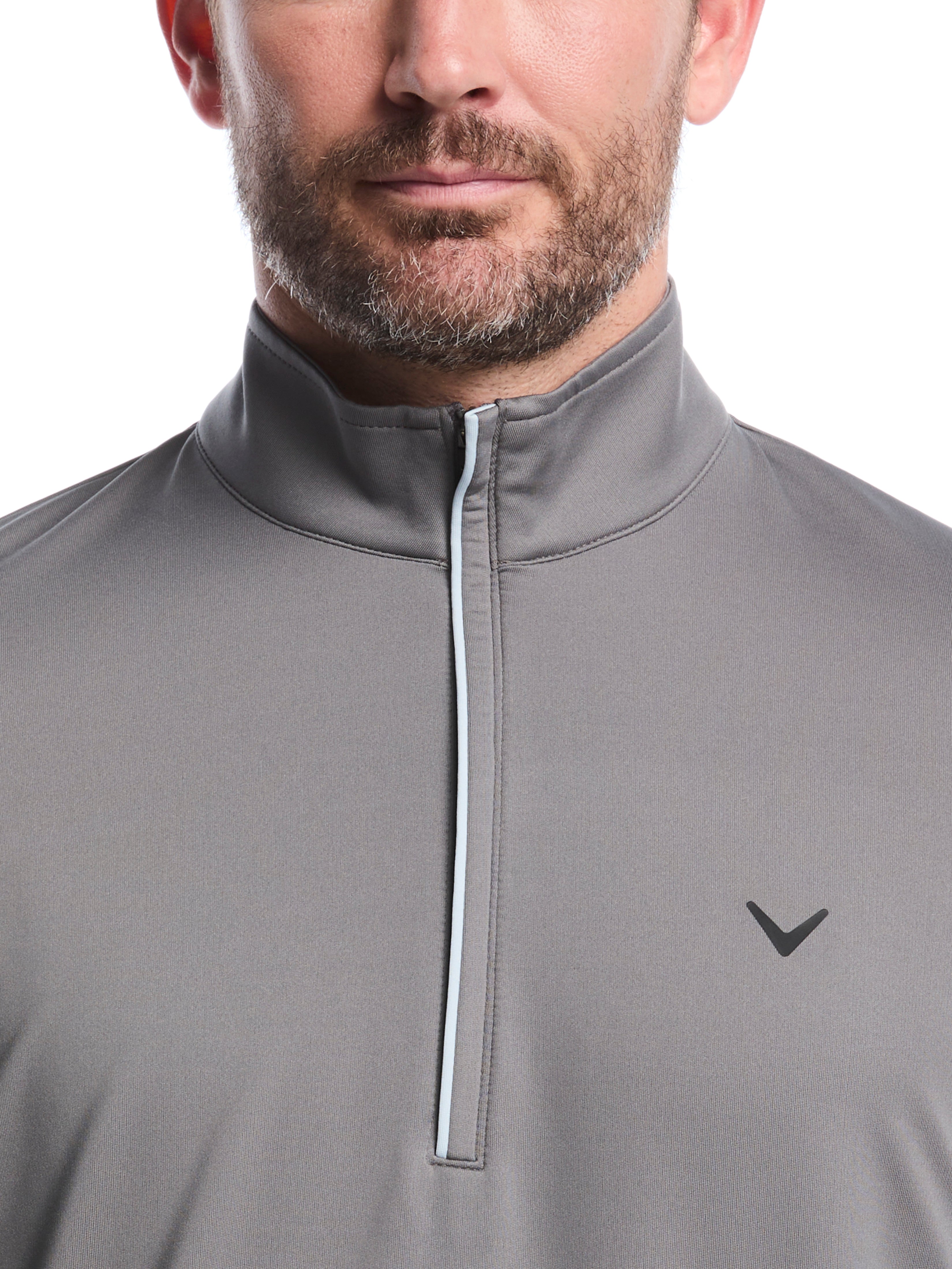 Mens Solid Sun Protection Quarter Zip Golf Pullover – Callaway Apparel