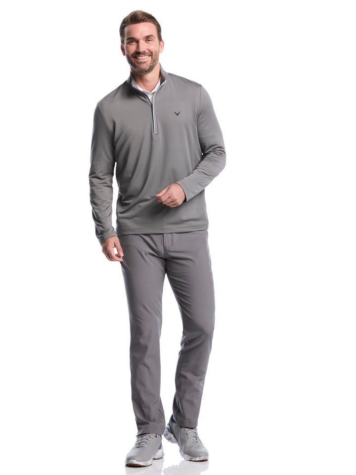 Mens Solid Sun 1/4 Zip Pullover (Quiet Shade) 