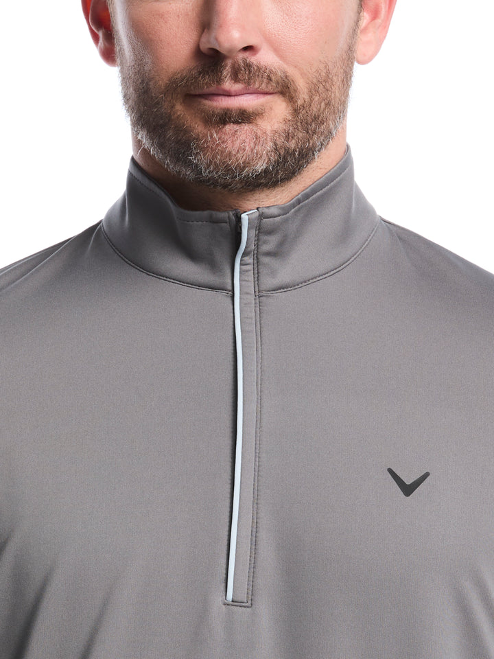Mens Solid Sun 1/4 Zip Pullover (Quiet Shade) 